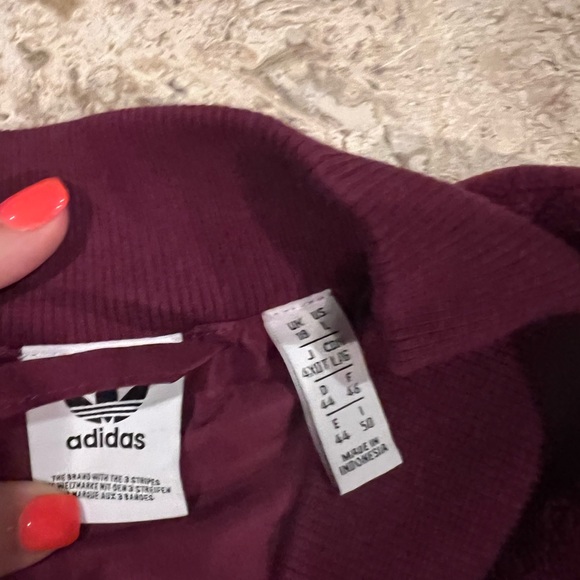NWOT adidas fur chevron bomber jacket - Picture 2 of 3